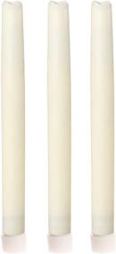 img 4 attached to 🕯️ Real Wax LED Flameless Taper Candle Set with Timer Function - Pack of 3 (Ivory), Dripless Battery Operated Candle for Home and Party Decoration