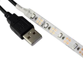 img 2 attached to 5M USB LED Strip Light, 300 SMD 3528, White, Non-Waterproof, Cool White 6000-6500K - Ideal for TV, PC, Computer Case Back Lighting and Under Counter Light - Pack of 5 Meters