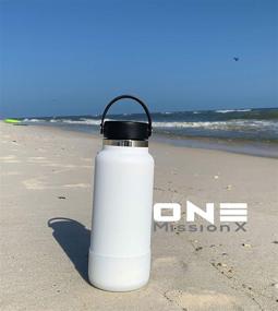 img 1 attached to 🧴 One MissionX Hydro Flask Silicone Sleeve - Water Bottle Protective Cover, Anti-Slip Bottom Boot Accessories, BPA Free - Compatible with 12 oz to 40 oz Bottles