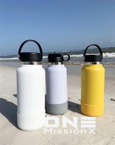 img 2 attached to 🧴 One MissionX Hydro Flask Silicone Sleeve - Water Bottle Protective Cover, Anti-Slip Bottom Boot Accessories, BPA Free - Compatible with 12 oz to 40 oz Bottles