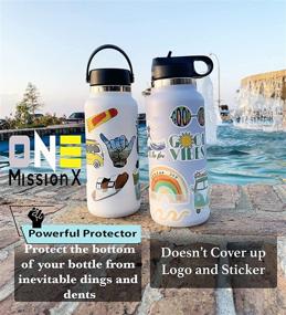 img 3 attached to 🧴 One MissionX Hydro Flask Silicone Sleeve - Water Bottle Protective Cover, Anti-Slip Bottom Boot Accessories, BPA Free - Compatible with 12 oz to 40 oz Bottles