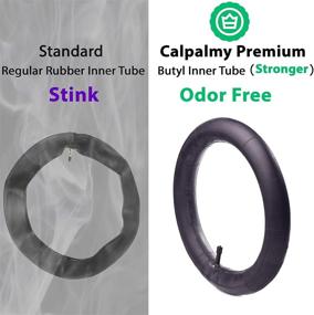 img 1 attached to 🚲 CalPalmy 12-inch Kids Bike Replacement Inner Tubes (2 Pack) - 32mm Schrader Valve, Compatible with Schwinn Roadster Tricycle and Steerable Kids Bike