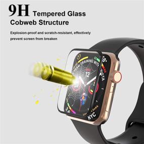 img 2 attached to [2 упаковки] Защитное стекло для экрана 44 мм для Apple Watch Series 6/SE/5/4 - EWUONU 3D полное покрытие, водонепроницаемая пленка без пузырей HD Clear