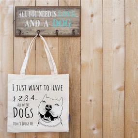 img 3 attached to Dogs Tote Pet Studio Art Women's Handbags & Wallets in Totes