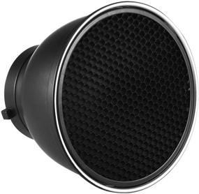 img 4 attached to 🔦 Andoer 7-inch Standard Reflector Diffuser Lamp Shade Dish with 60-degree Honeycomb Grid for Bowens Mount Studio Strobe Flash Light Speedlite (Excludes Soft Cloth)