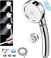 🚿 high pressure handheld shower head - inaya detachable shower head with handheld spray & on/off pause switch & 3 spray settings - extra long hose (upgraded to prevent leakage) logo