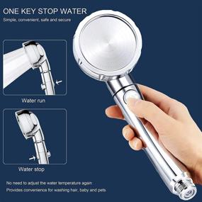 img 2 attached to 🚿 High Pressure Handheld Shower Head - INAYA Detachable Shower Head with Handheld Spray & ON/OFF Pause Switch & 3 Spray Settings - Extra Long Hose (Upgraded to Prevent Leakage)