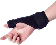 👍 thumb splint support brace with wrist strap – stabilizing thumb and wrist, pain relief from arthritis, sprains, strains - reversible for left or right hand (small, 1) логотип