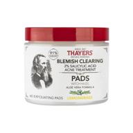 thayers alcohol-free witch hazel blemish 🌿 clearing pads: 60-pad pack for effective skincare logo