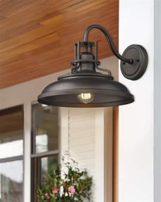 img 3 attached to 🏡 FEMILA Gooseneck Barn Light Vintage Farmhouse Wall Lamp, Oil Rubbed Bronze Finish, Indoor Outdoor Wall Sconces, 4FY15-1W ORB