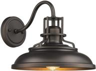 🏡 femila gooseneck barn light vintage farmhouse wall lamp, oil rubbed bronze finish, indoor outdoor wall sconces, 4fy15-1w orb logo