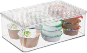 img 3 attached to 📦 Clear Stackable Organizer Box with Lid - BPA-Free Plastic, 7.25" x 10.75" x 3.75", iDesign Kitchen Binz