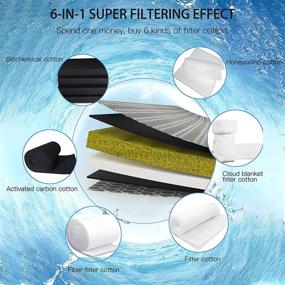 img 3 attached to 🐠 Enhanced 8-Layer Aquarium Filter Media Pads - Fish Tank Accessories Sponge Filter with Exceptional Filtering Efficiency - Premium Filter Floss for Optimal Fish Tank and Pond Filtration