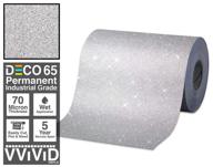 🎉 sparkling silver deco65 permanent craft vinyl roll - vvivid glitter (6ft x 1ft) logo