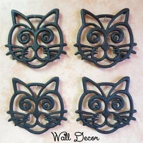 img 2 attached to Housewarming Cat Trivet: 🐱 Stylish Decorative Accessory for Kitchen