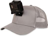 🎥 actionhat grey curved bill: the ultimate floating hat mount for gopro hero 9/8/7/6/5/4/3 action camera logo
