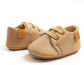 img 2 attached to 👟 BEBARFER Toddler Baby Shoes, Unisex Infant Moccasins with Anti-Slip Sole, Newborn Oxford Loafers Sneakers for Wedding, Uniform Dress, First Walking Crib Shoes