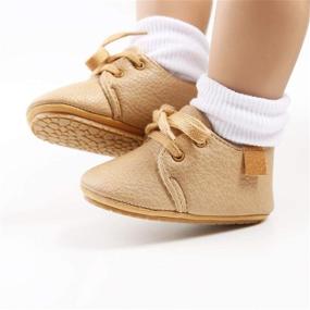 img 3 attached to 👟 BEBARFER Toddler Baby Shoes, Unisex Infant Moccasins with Anti-Slip Sole, Newborn Oxford Loafers Sneakers for Wedding, Uniform Dress, First Walking Crib Shoes