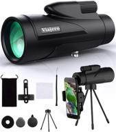 🔭 viajero 12x50 monocular telescope: high power zoom, includes smartphone holder & tripod - perfect for hunting and bird watching logo