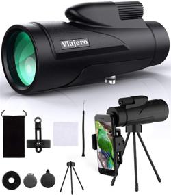 img 4 attached to 🔭 Viajero 12X50 Monocular Telescope: High Power Zoom, Includes Smartphone Holder & Tripod - Perfect for Hunting and Bird Watching