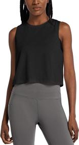 img 4 attached to Quick Dry Gym Yoga Shirts - BALEAF Women's Crop Tank Tops for Workout, Cute and Cropped Muscle Tops