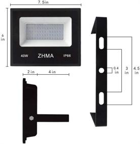 img 1 attached to 🌈 ZHMA LED 40W Черный фонарь с черным светом - водонепроницаемый IP66 для световых вечеринок, сценического освещения, флуоресцентных постеров, живописи по телу, лечение - свет на чёрном фоне, свечение в темноте (2 штуки)