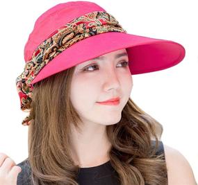 img 4 attached to 👒 Stay Stylish & Protected with WITERY Floppy Summer UPF50+ Foldable Sun Beach Hats for Women