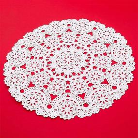 img 1 attached to 🎀 Juvale 12-Inch White Lace Paper Medallion Doilies - 200 Pack: Classic Round Decorations for Elegant Events and Craft Projects