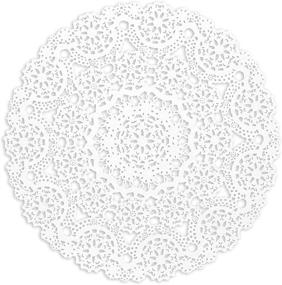 img 4 attached to 🎀 Juvale 12-Inch White Lace Paper Medallion Doilies - 200 Pack: Classic Round Decorations for Elegant Events and Craft Projects