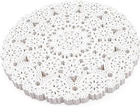 img 2 attached to 🎀 Juvale 12-Inch White Lace Paper Medallion Doilies - 200 Pack: Classic Round Decorations for Elegant Events and Craft Projects