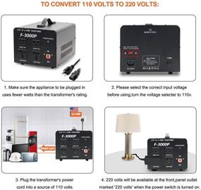 img 2 attached to ⚡️ Yinleader 3000W Преобразователь напряжения Step Up/Down - AC 110V/120V/220V/240V, Высокая надежность с американскими стандартами, Универсальные розетки, Защита от перегрузки.