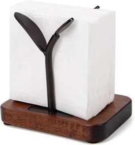 img 4 attached to HoroM Modern Wooden Napkin Holder