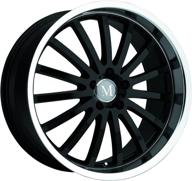 🔘 mandrus millennium gloss black mirror lip wheels | 19x9.5 | 5x112 bolt pattern | et53 offset | cb66.56 center bore logo
