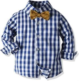 img 3 attached to Moyikiss Studio Toddler Gentleman Suspenders Boys' Clothing : Clothing Sets