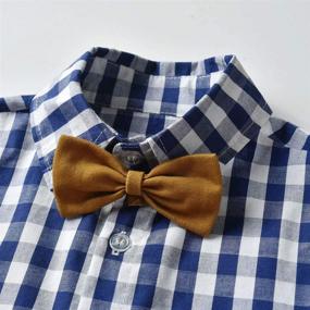 img 1 attached to Moyikiss Studio Toddler Gentleman Suspenders Boys' Clothing : Clothing Sets