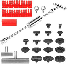 img 4 attached to 🔧 SILIVN Dent Puller - T bar Dent Remover with 16pcs Dent Puller Tabs for Car Dent Repair and Metal Surface Dent Removal
