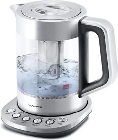 img 4 attached to 🔌 Premium Electric Glass Kettle & Tea Maker: Removable Infuser, Temp Controls, Brewing Programs, 1.6L Stainless Steel Glass Boiler - BPA-Free