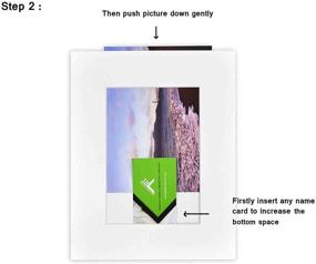 img 2 attached to Golden State Art, Pack of 25 White Slip-in Pre-Adhesive Photo Mat Picture with Backing Board pre-Assembled, Includes 25 Clear Bags - 8x10 for 5x7 Photos