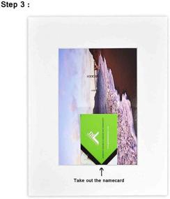 img 1 attached to Golden State Art, Pack of 25 White Slip-in Pre-Adhesive Photo Mat Picture with Backing Board pre-Assembled, Includes 25 Clear Bags - 8x10 for 5x7 Photos