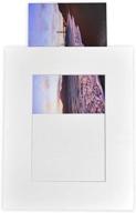 golden state art, pack of 25 white slip-in pre-adhesive photo mat picture with backing board pre-assembled, includes 25 clear bags - 8x10 for 5x7 photos logo
