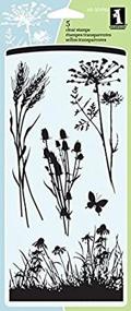 img 1 attached to 🌸 Набор наборов штампов Inkadinkado Meadow Floral: 5-предметная коллекция для красивых проектов по рукоделию