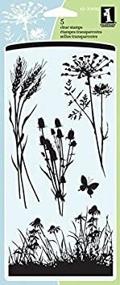 img 2 attached to 🌸 Inkadinkado Meadow Floral Clear Stamp Set: 5-Piece Collection for Beautiful Crafting Projects