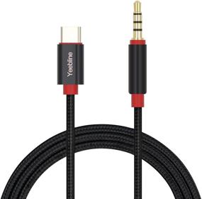 img 4 attached to Yeebline Type C to 3.5mm Audio Adapter - High-Quality Aux Cable [Aluminum Shell, Nylon Braided] for Motorola Moto Z and Letv Le Pro 3 (Black)