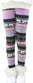 img 3 attached to 🌨️ Winter Printed Fleece Leggings for Girls by Bjinxn Clothing