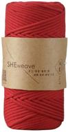 🧵 colorful craft cord for macrame supplies: macrame cord and rope, jewelry cord for macrame bag, wall hanging - red, 3mm x 100m (approx. 109 yd) logo