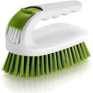 🧹 bathroom cleaning brush - heavy duty scrub brush for showers, tiles, seams, sinks - multipurpose (green, 1 pack) logo