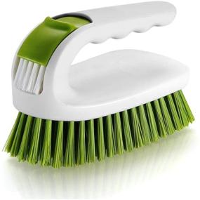 img 4 attached to 🧹 Bathroom Cleaning Brush - Heavy Duty Scrub Brush for Showers, Tiles, Seams, Sinks - Multipurpose (Green, 1 Pack)