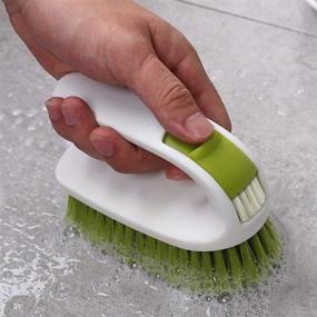 img 2 attached to 🧹 Bathroom Cleaning Brush - Heavy Duty Scrub Brush for Showers, Tiles, Seams, Sinks - Multipurpose (Green, 1 Pack)