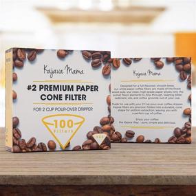 img 2 attached to ☕️ Kajava Mama V02 Premium Paper Cone Filter - 100pc Set: No-Residue Pour Over Filters for 2-Cup Dripper, Superior Flavor