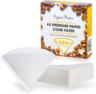 ☕️ kajava mama v02 premium paper cone filter - 100pc set: no-residue pour over filters for 2-cup dripper, superior flavor logo